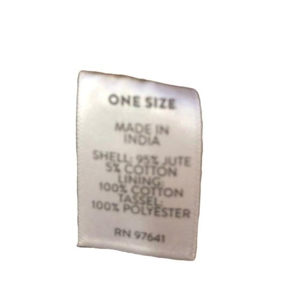 J Jill Wristlet Purse Used Jute Striped Small Casual - Picture 10 of 12